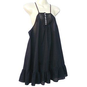 FREE PEOPLE Intimately 100% Cotton Black Dress